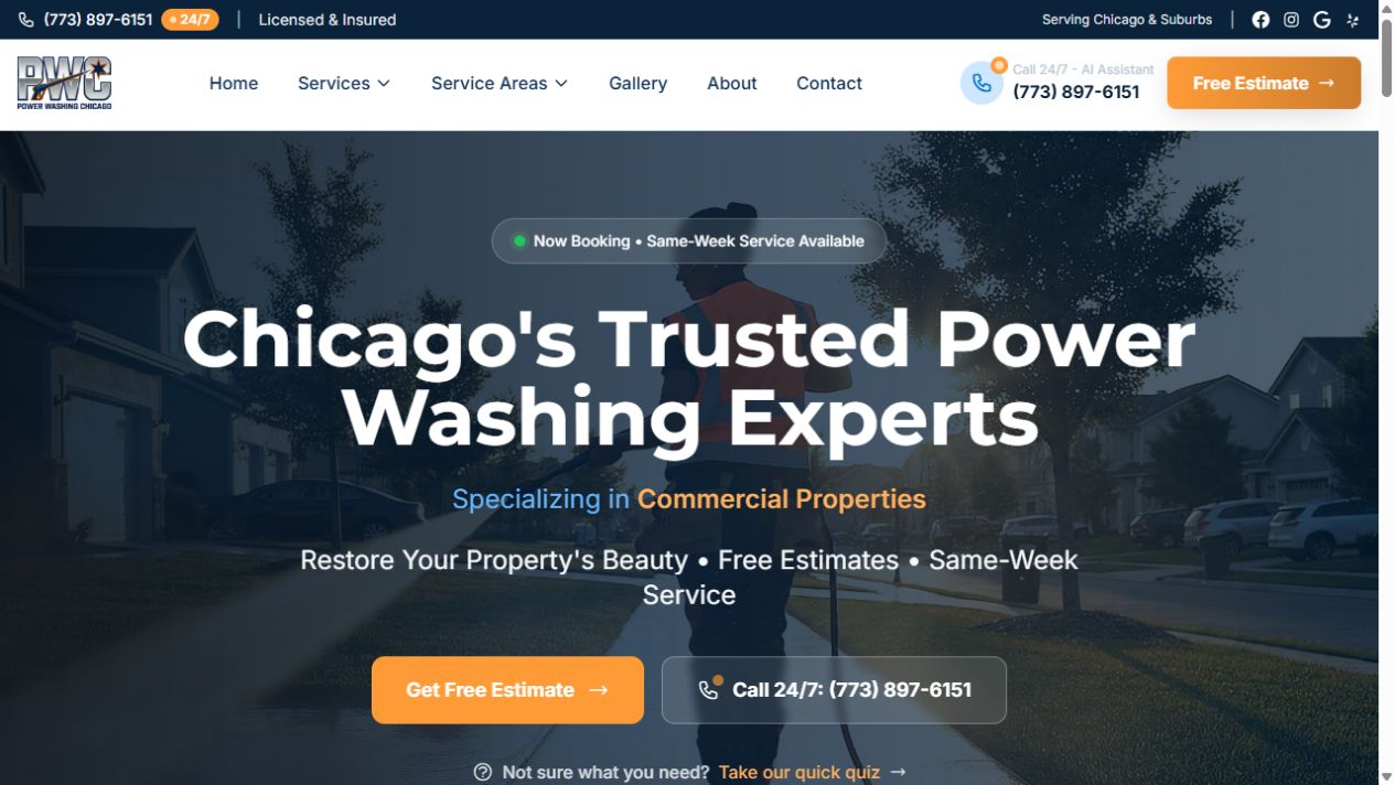 Chicago Power Washing website